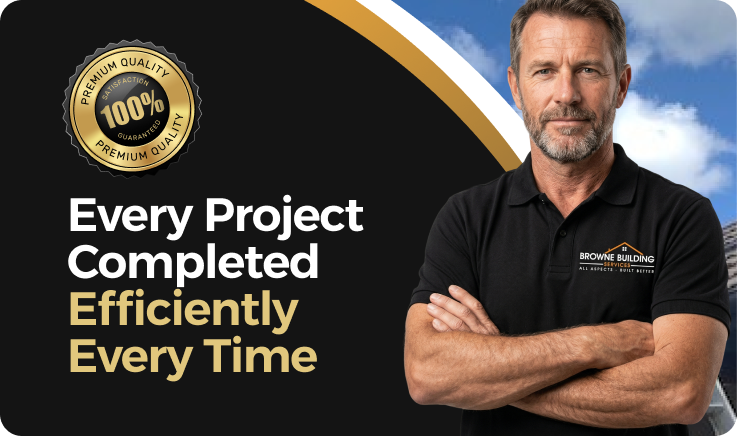 Browne Building team on a new roof build